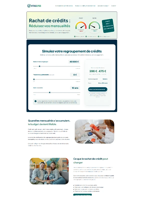 Refonte du site internet Vitaelyss réalisée par Brauxstudio